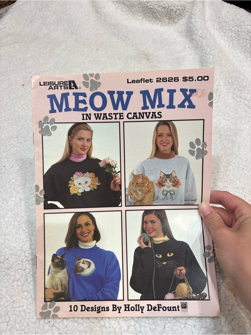 Leisure Arts Meow Mix Cat Cross Stitch Design Leaflet